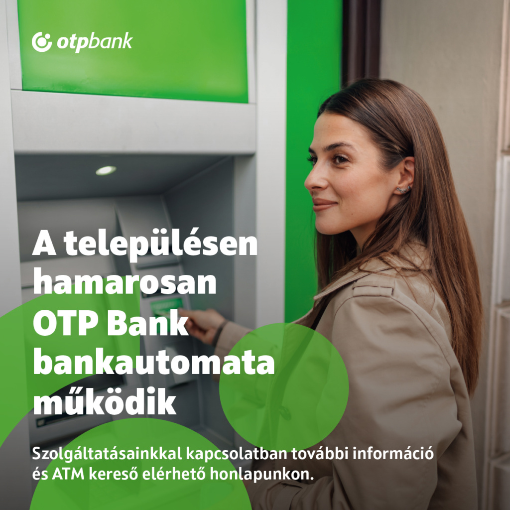 Településünkön hamarosan OTP Bank ATM válik elérhetővé